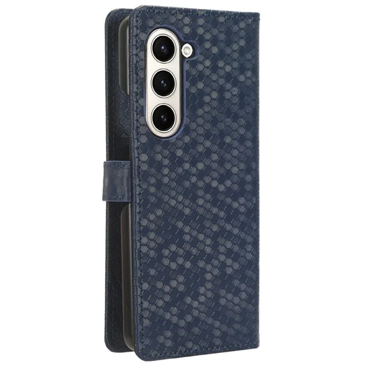For Samsung Galaxy Z Fold6 5G Wallet Case Dot Pattern PU Leather Phone Cover