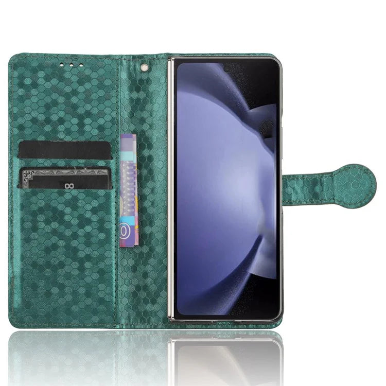 For Samsung Galaxy Z Fold6 5G Wallet Case Dot Pattern PU Leather Phone Cover