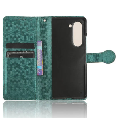 For Samsung Galaxy Z Fold6 5G Wallet Case Dot Pattern PU Leather Phone Cover