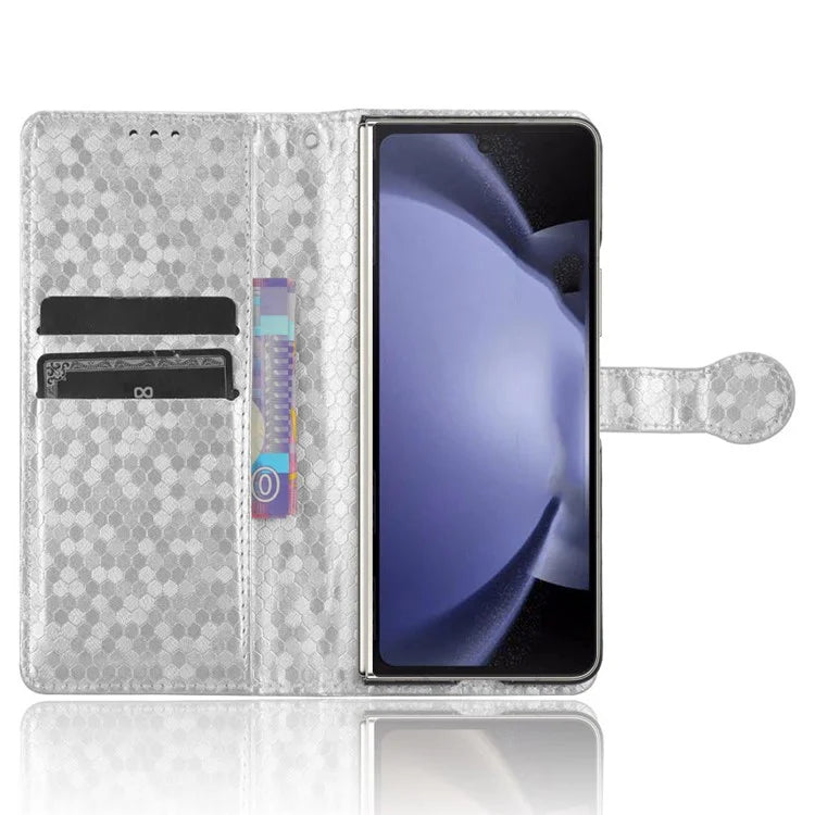 For Samsung Galaxy Z Fold6 5G Wallet Case Dot Pattern PU Leather Phone Cover