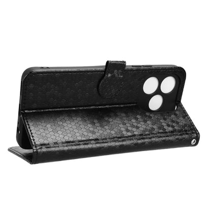 For Oukitel C51 Wallet Case Dot Pattern Imprint PU Leather Phone Cover