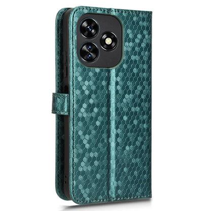 For Oukitel C51 Wallet Case Dot Pattern Imprint PU Leather Phone Cover