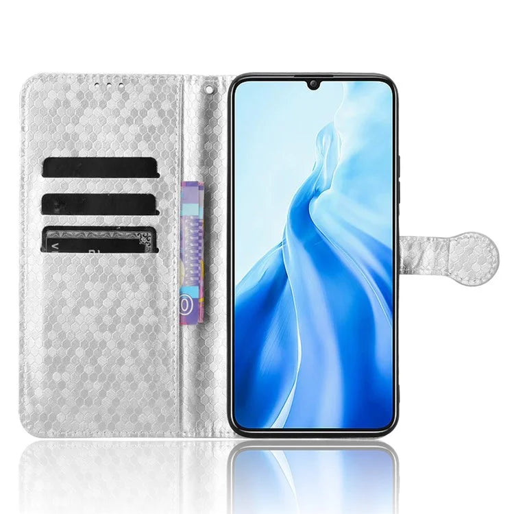 For Oukitel C51 Wallet Case Dot Pattern Imprint PU Leather Phone Cover