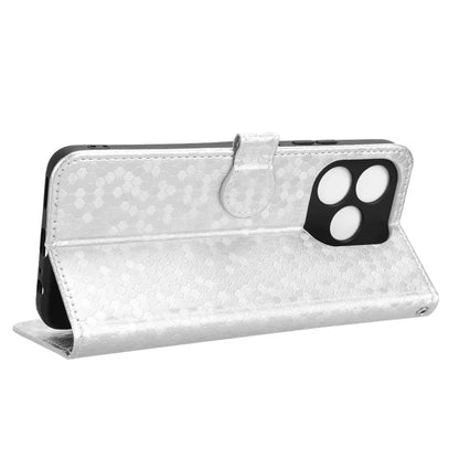 For Oukitel C51 Wallet Case Dot Pattern Imprint PU Leather Phone Cover