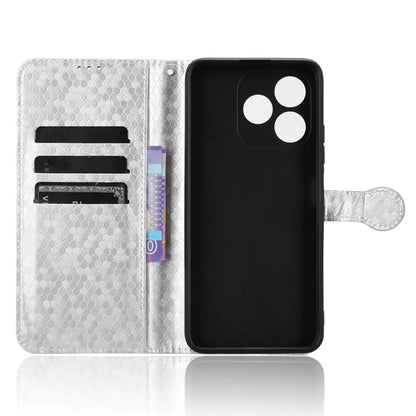 For Oukitel C51 Wallet Case Dot Pattern Imprint PU Leather Phone Cover