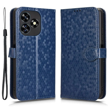 For Oukitel C51 Wallet Case Dot Pattern Imprint PU Leather Phone Cover