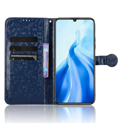 For Oukitel C51 Wallet Case Dot Pattern Imprint PU Leather Phone Cover