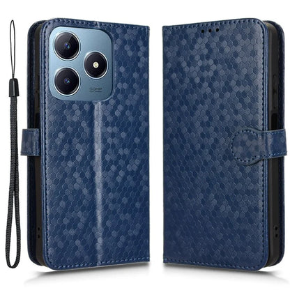 For Realme C61 4G / C63 4G Case Dot Pattern Imprint PU Leather Wallet Phone Cover