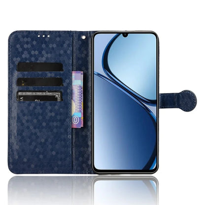 For Realme C61 4G / C63 4G Case Dot Pattern Imprint PU Leather Wallet Phone Cover