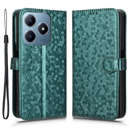 For Realme C61 4G / C63 4G Case Dot Pattern Imprint PU Leather Wallet Phone Cover