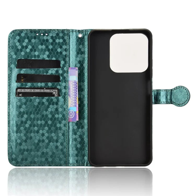For Realme C61 4G / C63 4G Case Dot Pattern Imprint PU Leather Wallet Phone Cover
