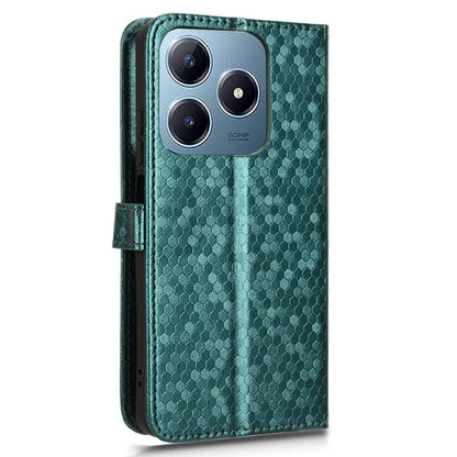 For Realme C61 4G / C63 4G Case Dot Pattern Imprint PU Leather Wallet Phone Cover