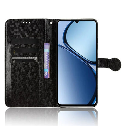 For Realme C61 4G / C63 4G Case Dot Pattern Imprint PU Leather Wallet Phone Cover