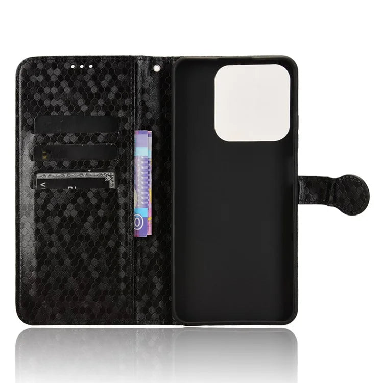 For Realme C61 4G / C63 4G Case Dot Pattern Imprint PU Leather Wallet Phone Cover