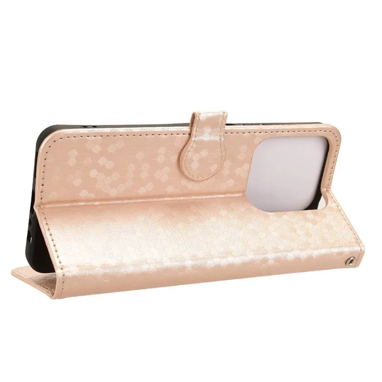 For Realme C61 4G / C63 4G Case Dot Pattern Imprint PU Leather Wallet Phone Cover
