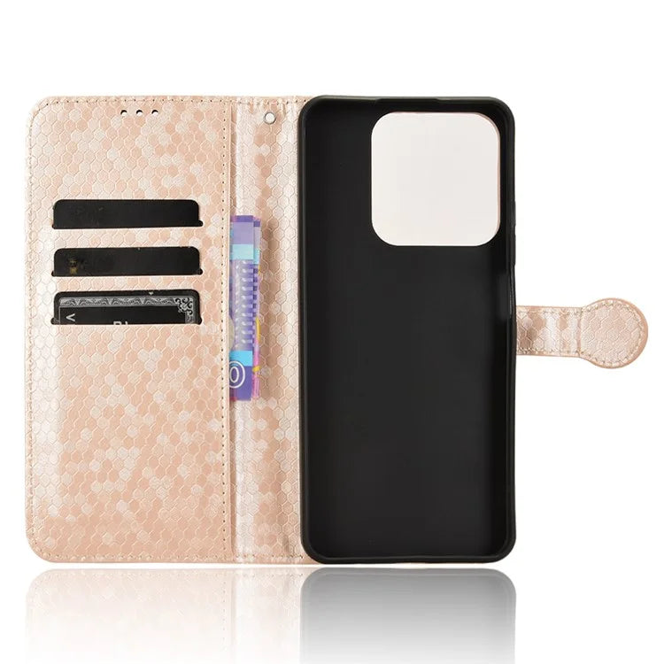For Realme C61 4G / C63 4G Case Dot Pattern Imprint PU Leather Wallet Phone Cover