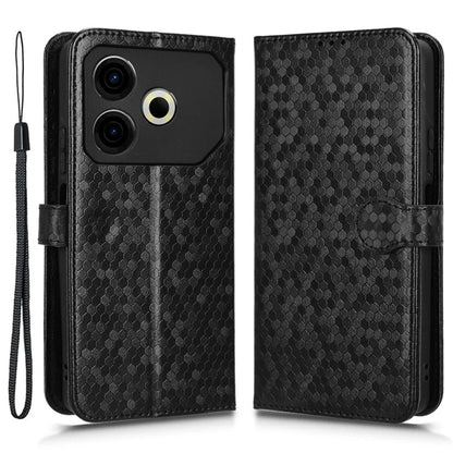 For TECNO Pova 6 Neo Case PU Leather Wallet Phone Cover with Dot Pattern Imprint
