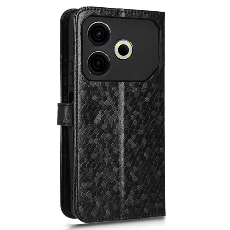 For TECNO Pova 6 Neo Case PU Leather Wallet Phone Cover with Dot Pattern Imprint
