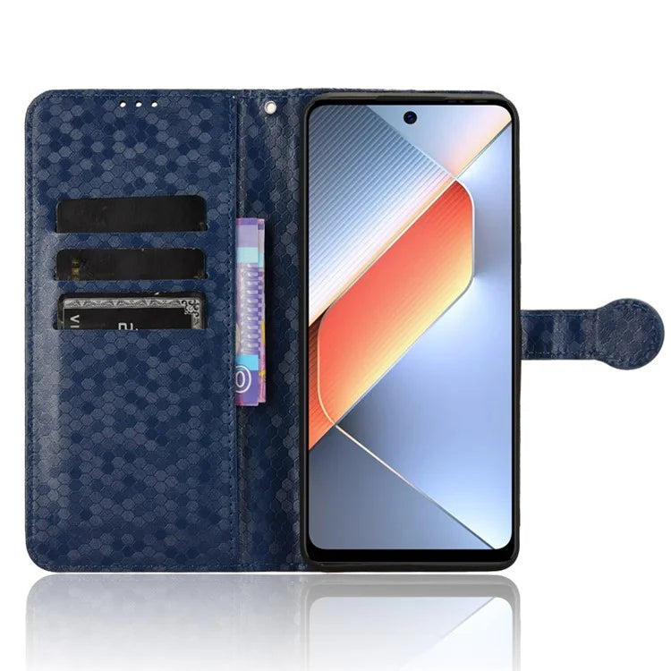 For TECNO Pova 6 Neo Case PU Leather Wallet Phone Cover with Dot Pattern Imprint