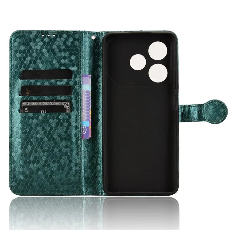 For TECNO Pova 6 Neo Case PU Leather Wallet Phone Cover with Dot Pattern Imprint