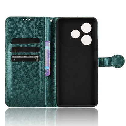 For TECNO Pova 6 Neo Case PU Leather Wallet Phone Cover with Dot Pattern Imprint
