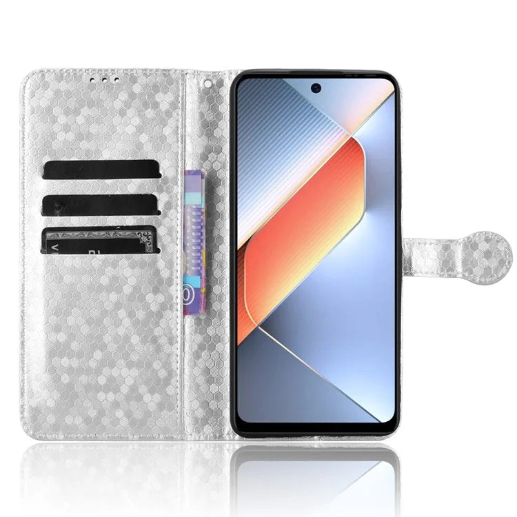 For TECNO Pova 6 Neo Case PU Leather Wallet Phone Cover with Dot Pattern Imprint