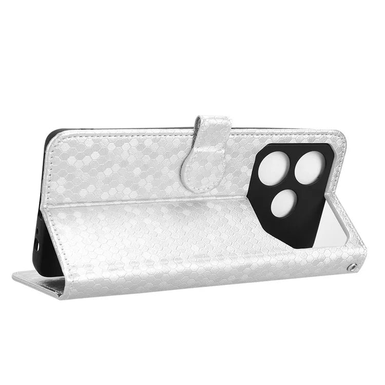 For TECNO Pova 6 Neo Case PU Leather Wallet Phone Cover with Dot Pattern Imprint