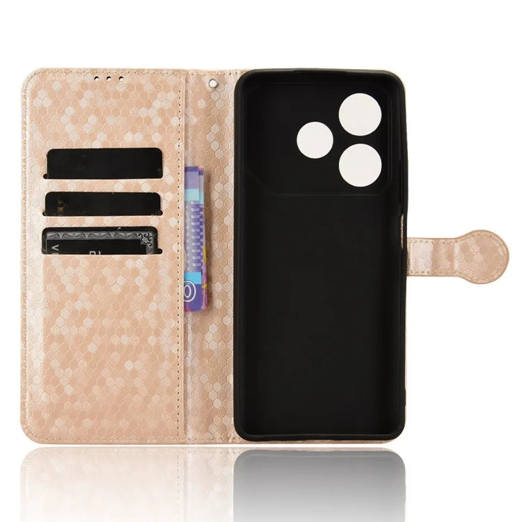 For TECNO Pova 6 Neo Case PU Leather Wallet Phone Cover with Dot Pattern Imprint