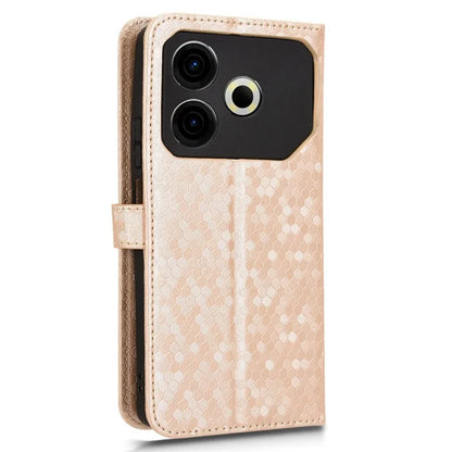 For TECNO Pova 6 Neo Case PU Leather Wallet Phone Cover with Dot Pattern Imprint