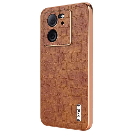 AZNS For Xiaomi Redmi K60 Ultra / 13T / 13T Pro Case Crocodile Texture Electroplating PU+TPU Phone Cover