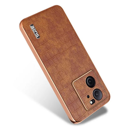 AZNS For Xiaomi Redmi K60 Ultra / 13T / 13T Pro Case Crocodile Texture Electroplating PU+TPU Phone Cover