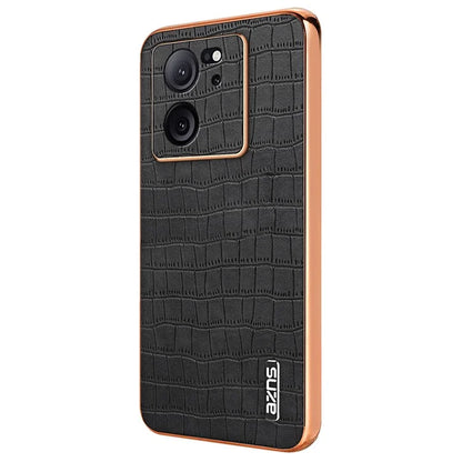 AZNS For Xiaomi Redmi K60 Ultra / 13T / 13T Pro Case Crocodile Texture Electroplating PU+TPU Phone Cover