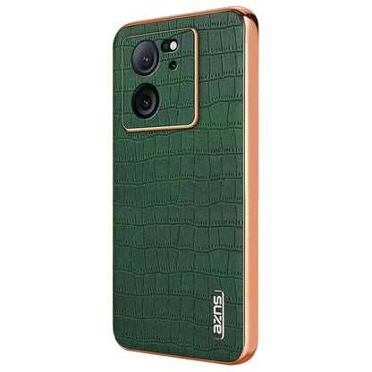AZNS For Xiaomi Redmi K60 Ultra / 13T / 13T Pro Case Crocodile Texture Electroplating PU+TPU Phone Cover