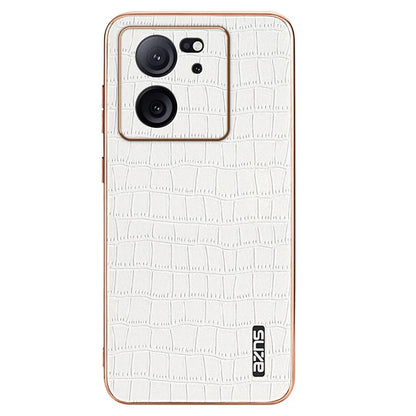 AZNS For Xiaomi Redmi K60 Ultra / 13T / 13T Pro Case Crocodile Texture Electroplating PU+TPU Phone Cover