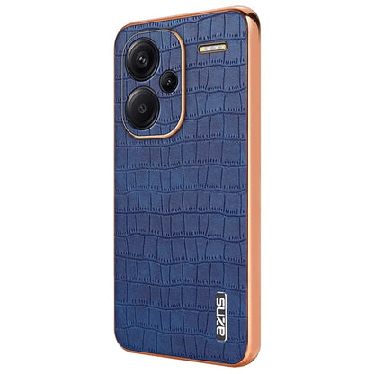 AZNS For Xiaomi Redmi Note 13 Pro+ 5G Electroplating Case Textured PU+TPU Phone Cover