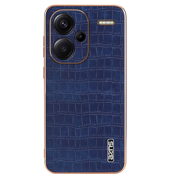 AZNS For Xiaomi Redmi Note 13 Pro+ 5G Electroplating Case Textured PU+TPU Phone Cover