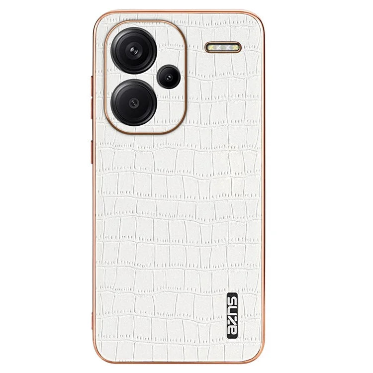 AZNS For Xiaomi Redmi Note 13 Pro+ 5G Electroplating Case Textured PU+TPU Phone Cover