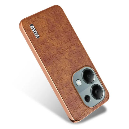 AZNS For Xiaomi Redmi Note 13 Pro 4G / Poco M6 Pro 4G Case Shockproof PU+TPU Electroplated Phone Cover