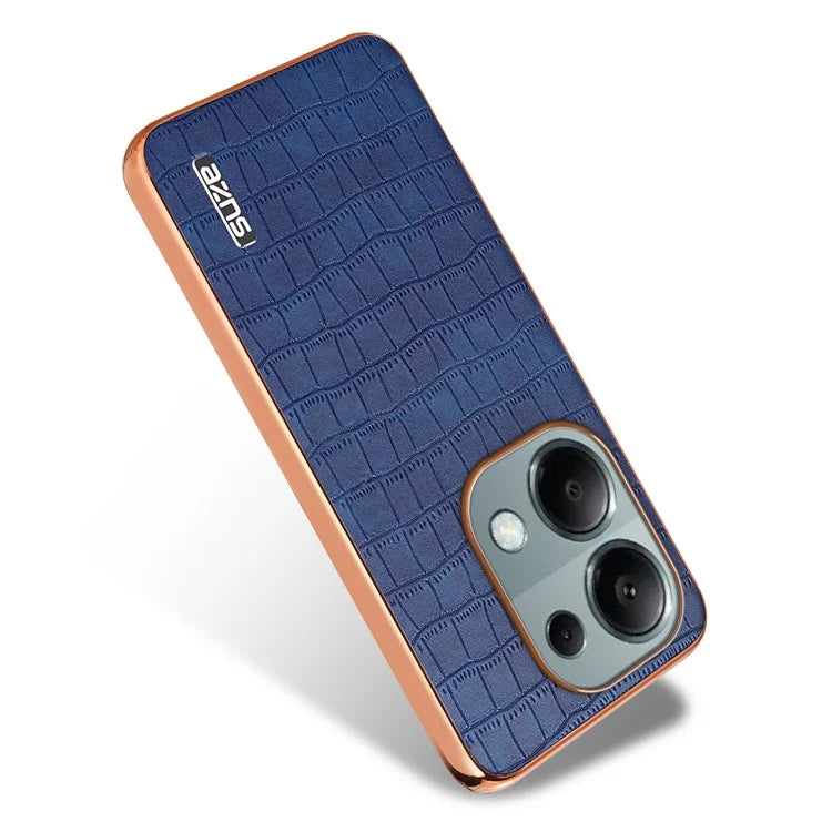 AZNS For Xiaomi Redmi Note 13 Pro 4G / Poco M6 Pro 4G Case Shockproof PU+TPU Electroplated Phone Cover
