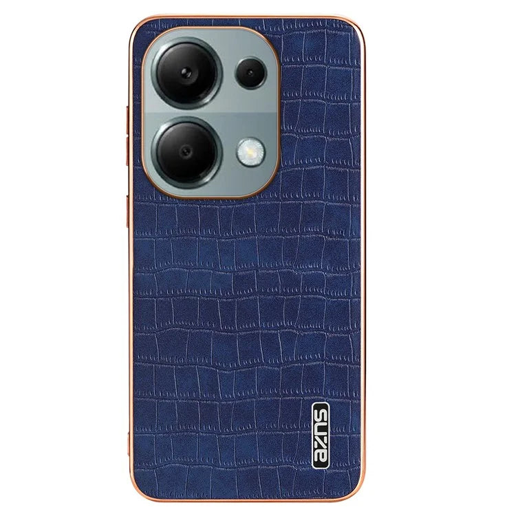 AZNS For Xiaomi Redmi Note 13 Pro 4G / Poco M6 Pro 4G Case Shockproof PU+TPU Electroplated Phone Cover