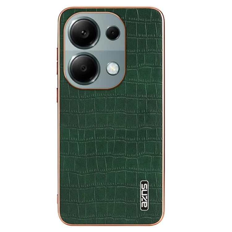 AZNS For Xiaomi Redmi Note 13 Pro 4G / Poco M6 Pro 4G Case Shockproof PU+TPU Electroplated Phone Cover