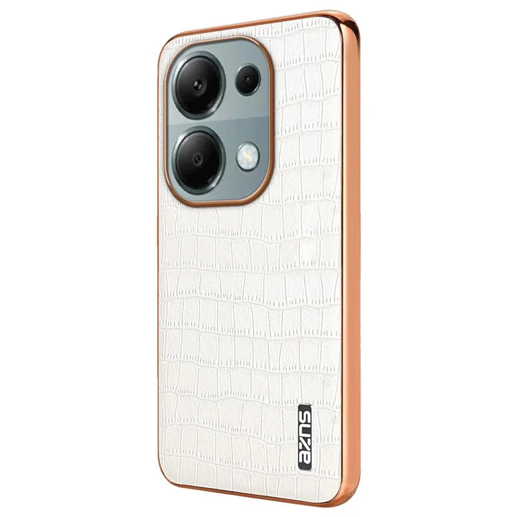 AZNS For Xiaomi Redmi Note 13 Pro 4G / Poco M6 Pro 4G Case Shockproof PU+TPU Electroplated Phone Cover