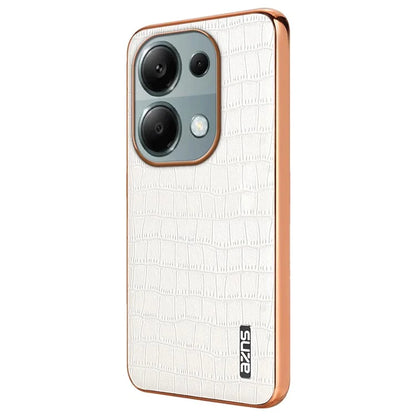 AZNS For Xiaomi Redmi Note 13 Pro 4G / Poco M6 Pro 4G Case Shockproof PU+TPU Electroplated Phone Cover