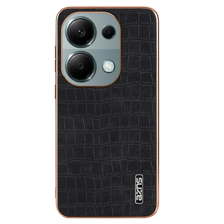 AZNS For Xiaomi Redmi Note 13 Pro 4G / Poco M6 Pro 4G Case Shockproof PU+TPU Electroplated Phone Cover