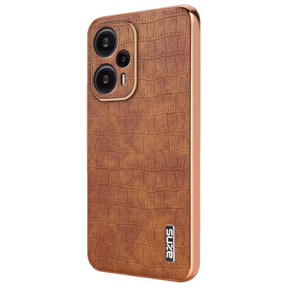 AZNS For Xiaomi Redmi Note 12 Turbo / Poco F5 5G Case Electroplating PU+TPU Phone Cover