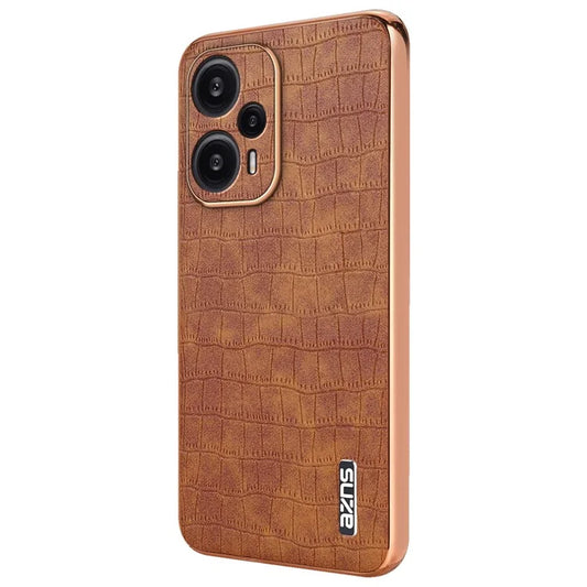 AZNS For Xiaomi Redmi Note 12 Turbo / Poco F5 5G Case Electroplating PU+TPU Phone Cover