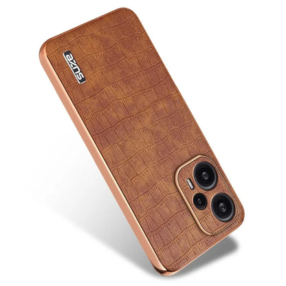 AZNS For Xiaomi Redmi Note 12 Turbo / Poco F5 5G Case Electroplating PU+TPU Phone Cover