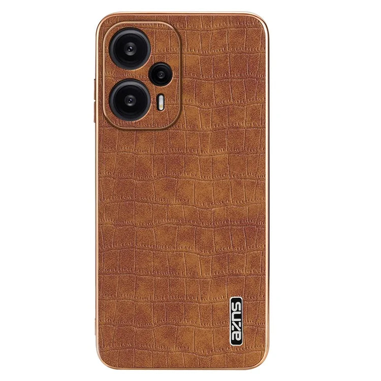 AZNS For Xiaomi Redmi Note 12 Turbo / Poco F5 5G Case Electroplating PU+TPU Phone Cover