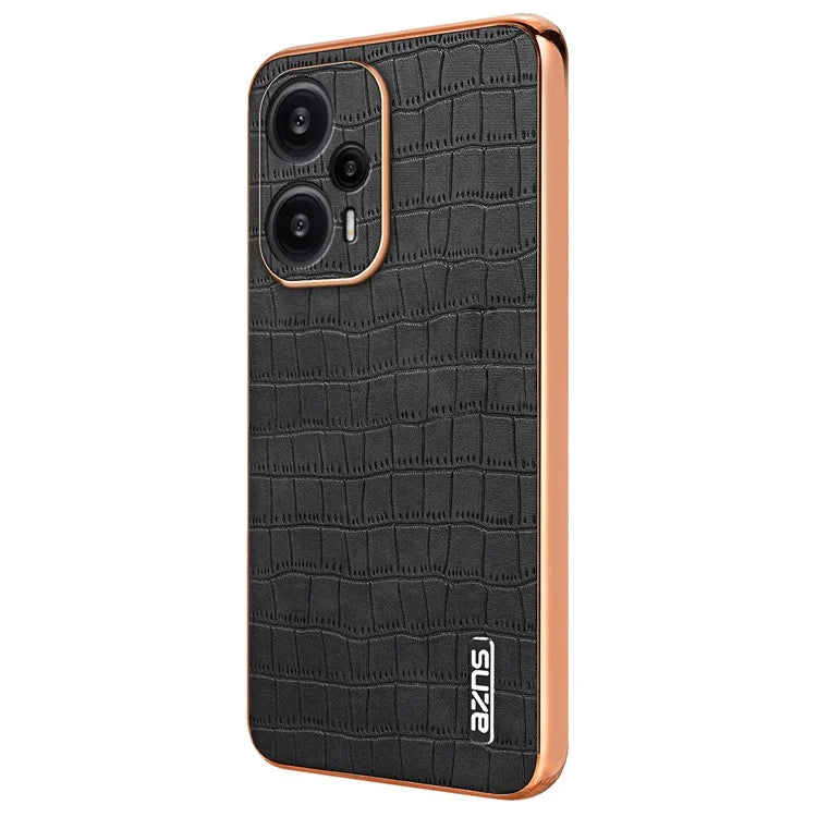 AZNS For Xiaomi Redmi Note 12 Turbo / Poco F5 5G Case Electroplating PU+TPU Phone Cover