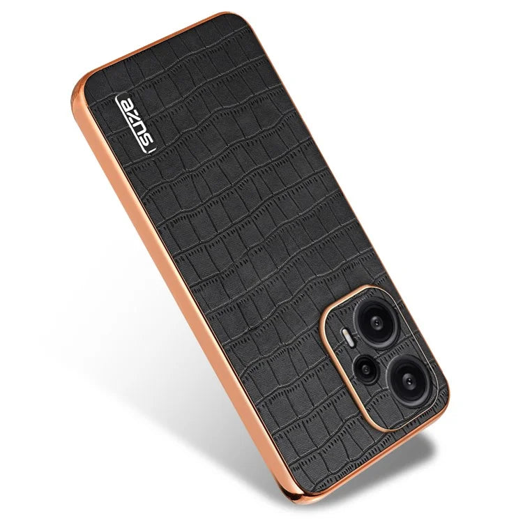 AZNS For Xiaomi Redmi Note 12 Turbo / Poco F5 5G Case Electroplating PU+TPU Phone Cover